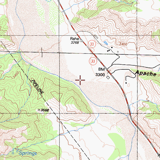 Topographic Map of Apache Canyon, CA