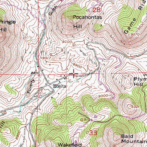 Topographic Map of Wet Mountain Fire Protection District Station 5 Rosita, CO