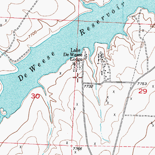 Topographic Map of Wet Mountain Fire Protection District Station 3 Lake Deweese, CO