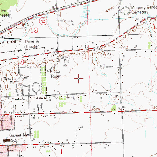 Topographic Map of Delta County Memorial Hospital, CO