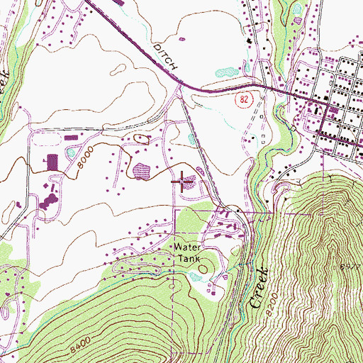 Topographic Map of Aspen Valley Hospital, CO