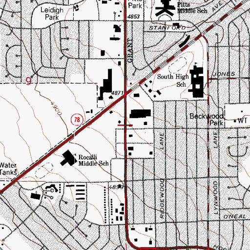 Topographic Map of Southern Colorado Clinic Urgent Care, CO