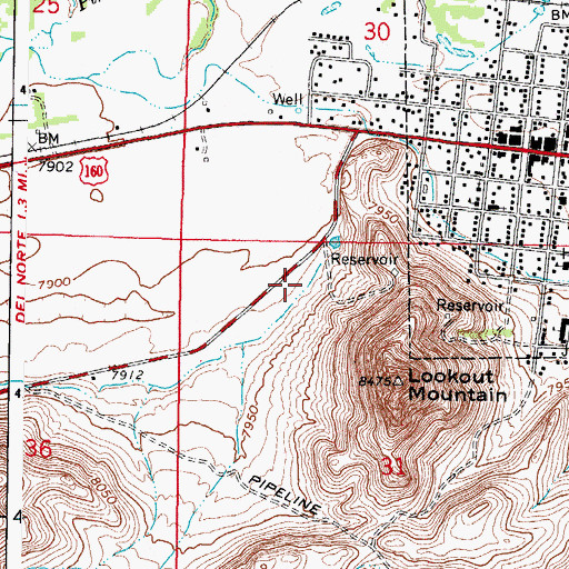 Topographic Map of Rio Grande Hospital, CO