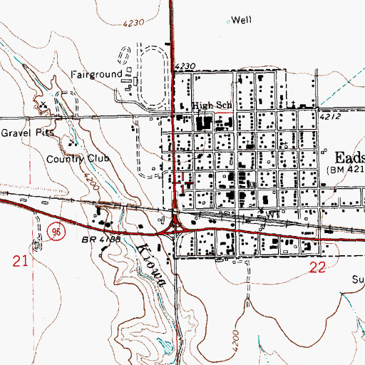 Topographic Map of Weisbrod Memorial County Hospital, CO