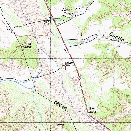 Topographic Map of Apache School, CA