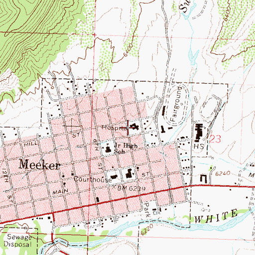 Topographic Map of Pioneers Medical Center, CO