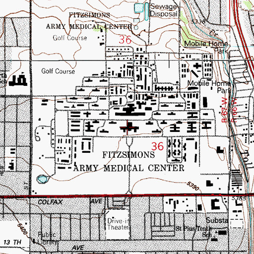 Topographic Map of University of Colorado Depression Center, CO