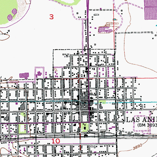 Topographic Map of Las Animas Family Practice, CO