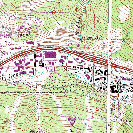 Topographic Map of Vail Valley Medical Center, CO