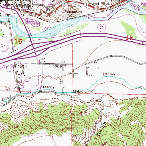 Topographic Map of Grand River Hospital and Medical Center, CO