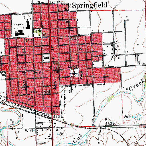 Topographic Map of Southeast Colorado Hospital, CO