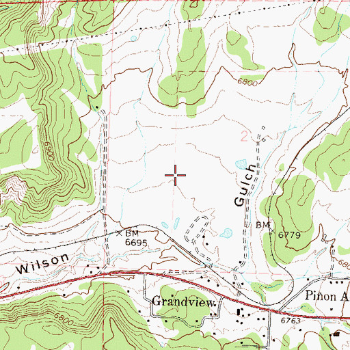 Topographic Map of Axis Health System Crossroads at Grandview, CO