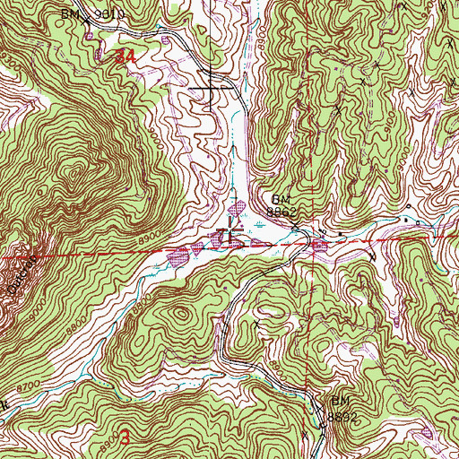 Topographic Map of Penrose Urgent Care at Cripple Creek, CO