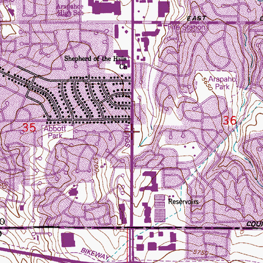Topographic Map of Children's Hospital Colorado Specialty Care, CO