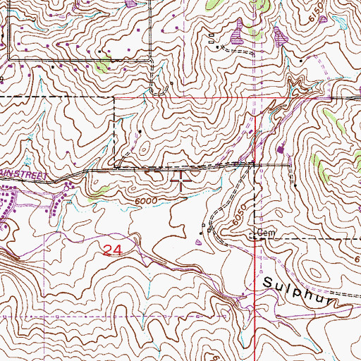 Topographic Map of Valley Hope Rehabilitation Center Parker, CO