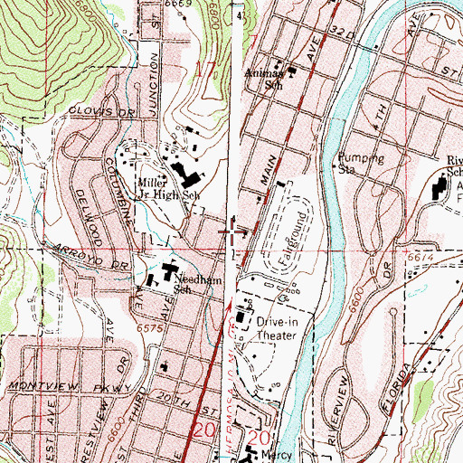 Topographic Map of Durango Urgent Care, CO