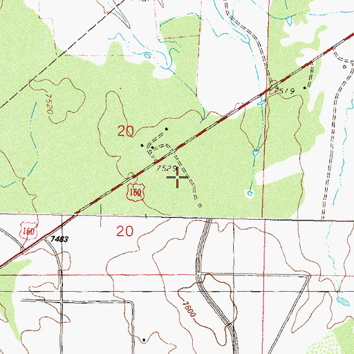 Topographic Map of Pagosa Springs Medical Center, CO