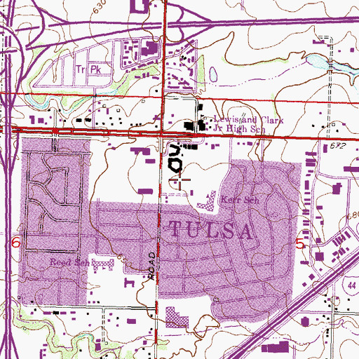 Topographic Map of Brookhaven Hospital, OK