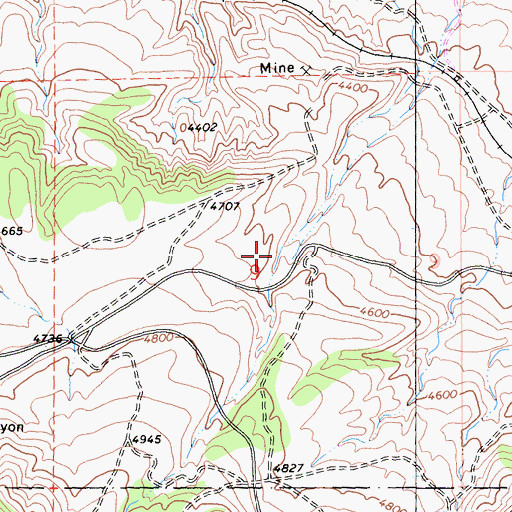 Topographic Map of Arctic Canyon, CA