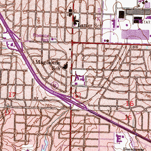 Topographic Map of Doctors Hospital, OK