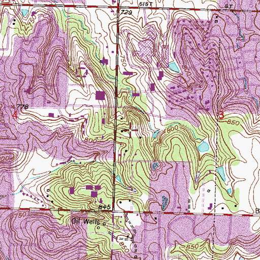 Topographic Map of Laureate Psychiatric Clinic and Hospital, OK