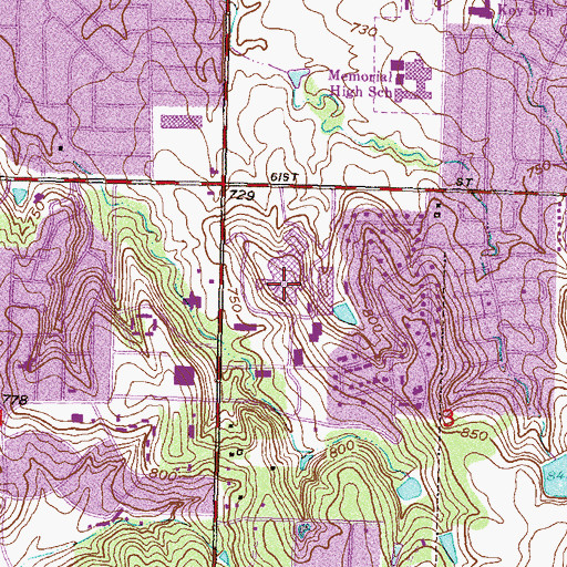 Topographic Map of Saint Francis Hospital Broken Arrow, OK