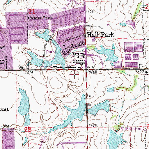 Topographic Map of J D McCarty Center for Children with Developmental Disabilities, OK
