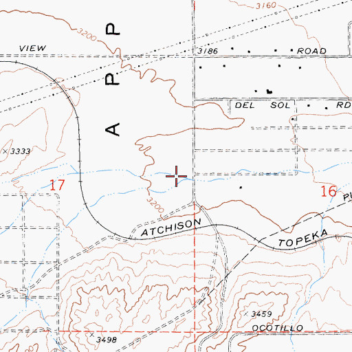 Topographic Map of Arrastre Canyon, CA