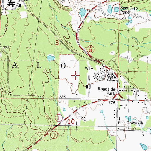 Topographic Map of Choctaw Nation Health Care Center, OK