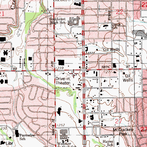 Topographic Map of Surgical Hospital of Oklahoma, OK