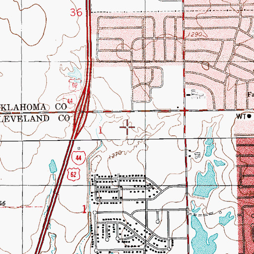 Topographic Map of Community Hospital, OK