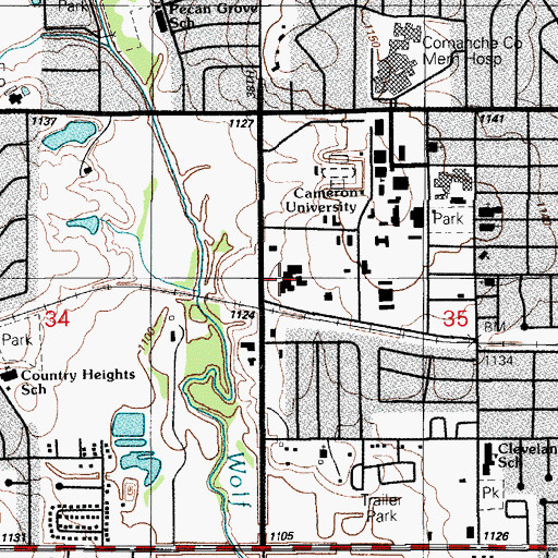 Topographic Map of Jim Taliaferro Community Mental Health Center, OK