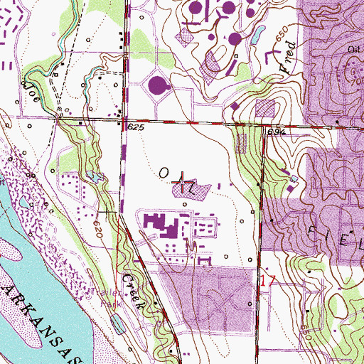 Topographic Map of Northeast Oklahoma Eye Institute, OK