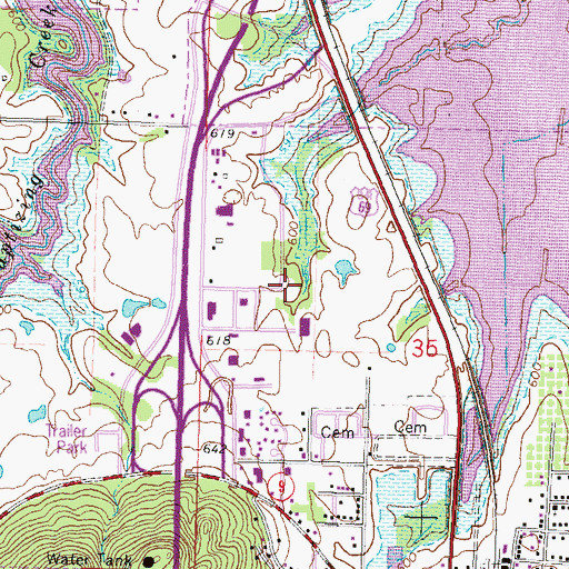 Topographic Map of Para Med Emergency Medical Services, OK