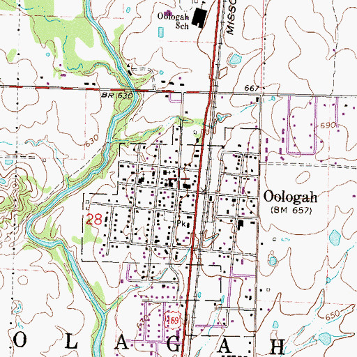 Topographic Map of Oologah - Talala Emergency Management Service District, OK
