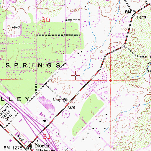 Topographic Map of Arroyo Del Toro, CA