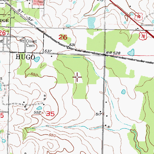 Topographic Map of Choctaw County Ambulance Authority, OK