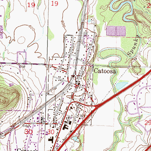 Topographic Map of Pafford Emergency Medical Services, OK