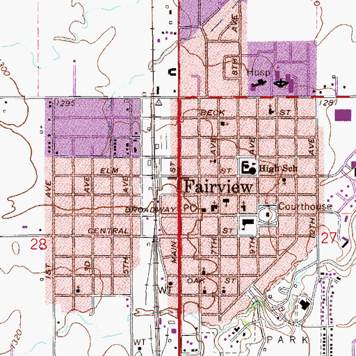 Topographic Map of Major County Emergency Medical Services, OK