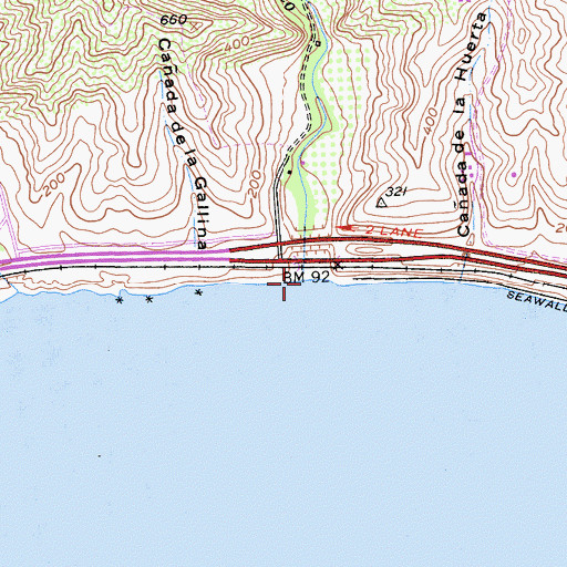 Topographic Map of Arroyo Hondo, CA