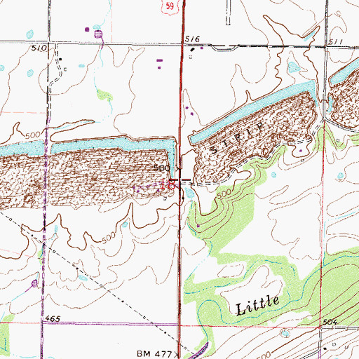 Topographic Map of Pafford Emergency Medical Services Sallisaw Substation, OK