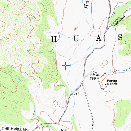 Topographic Map of Arroyo Seco, CA