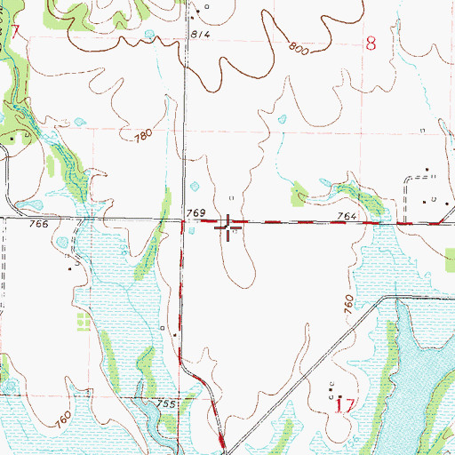 Topographic Map of Cleora Emergency Medical Services, OK