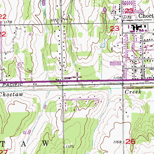 Topographic Map of Midwest Regional Emergency Medical Services Station 31, OK