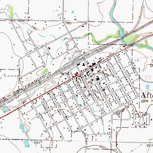 Topographic Map of Integrity Emergency Medical Services of Oklahoma, OK