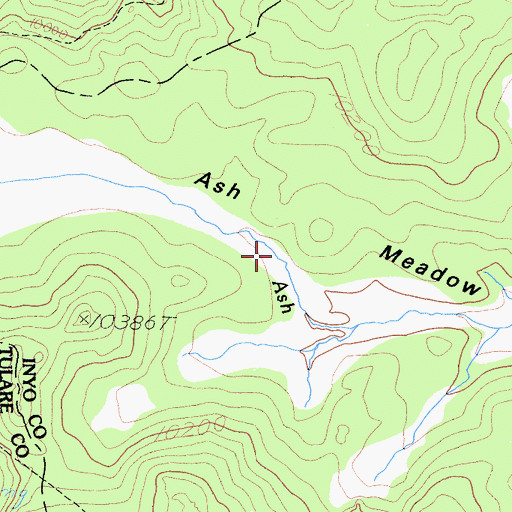Topographic Map of Ash Meadow, CA