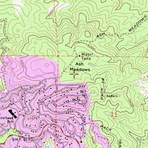 Topographic Map of Ash Meadows, CA