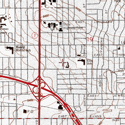 Topographic Map of Celebration Community Church, CO