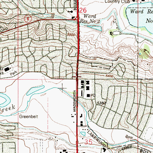 Topographic Map of Avoca Lodge / Molly Brown Summer Home, CO