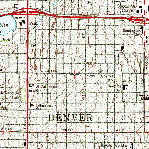 Topographic Map of Germinal Stage Denver, CO